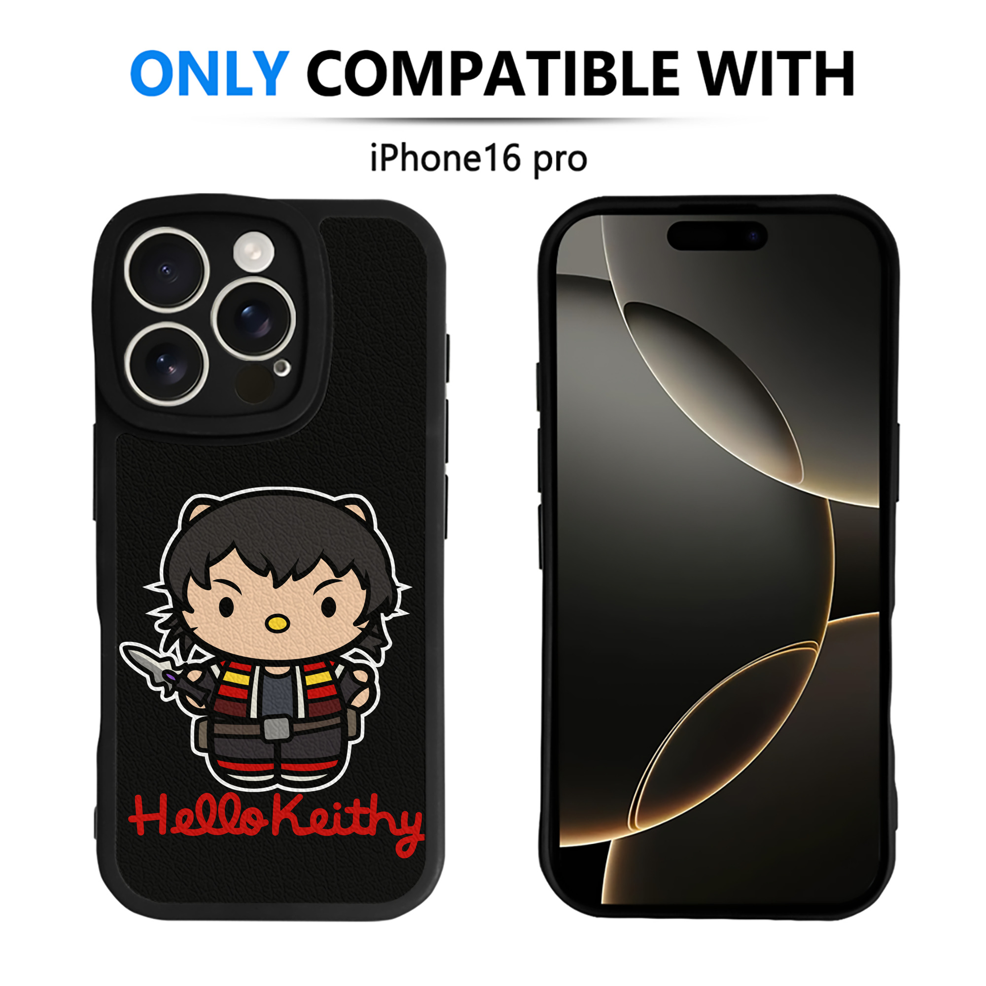 （画像用） Hello Kitty ハローキティ 【iPhone 16シリーズ対応】シリコンスマホケース（レザー調） 材質：シリコン